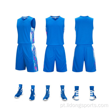 Calções Treinamento Homens Basquete Uniforme Reversível Basquete Uniforme Definir Basquete Jersey Sets